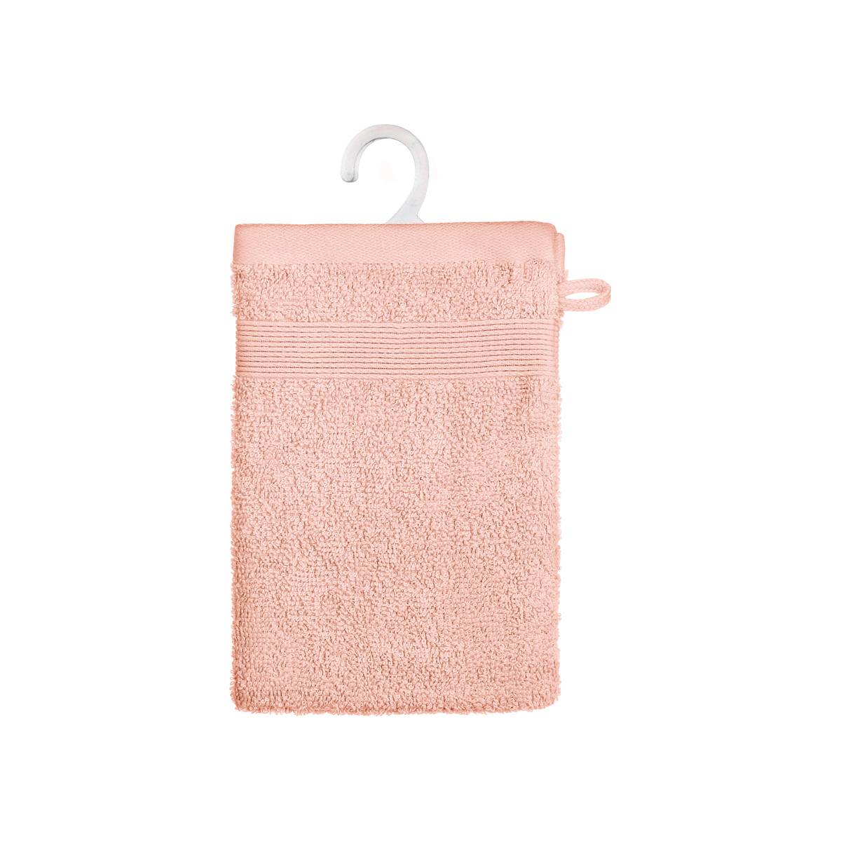 Lot de 2 gants de toilette PRAIA rose, ATMOSPHERA