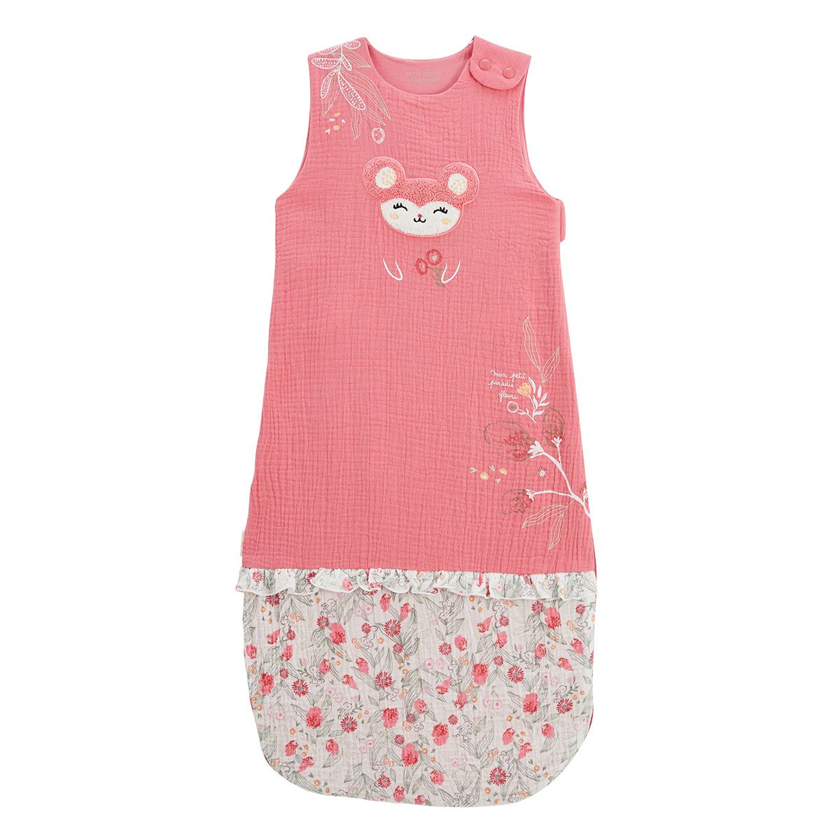 Gigoteuse d'été en gaze de coton Anaelle rose, PETIT BEGUIN