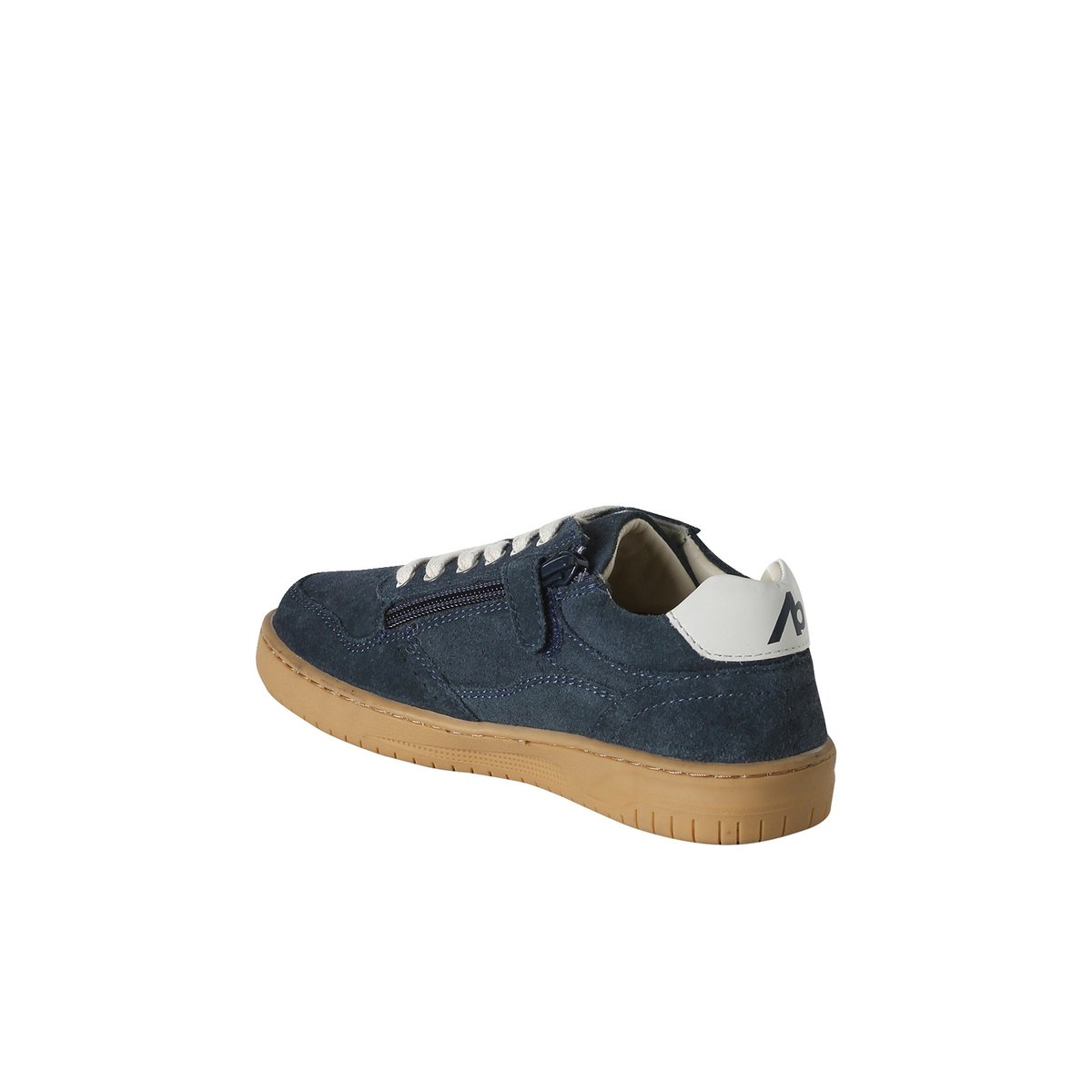 Baskets cuir lacets élastiqués marine, VERTBAUDET