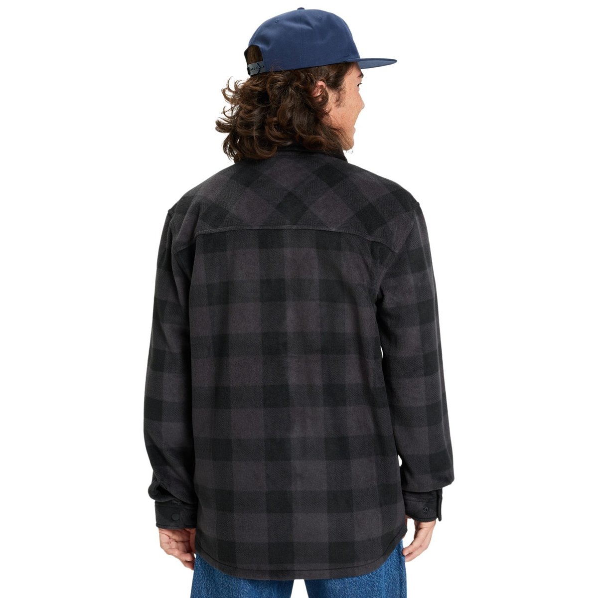 Chemise à carreaux à manches longues BERING STRAIT CHECK noir black northsea plaid, QUIKSILVER