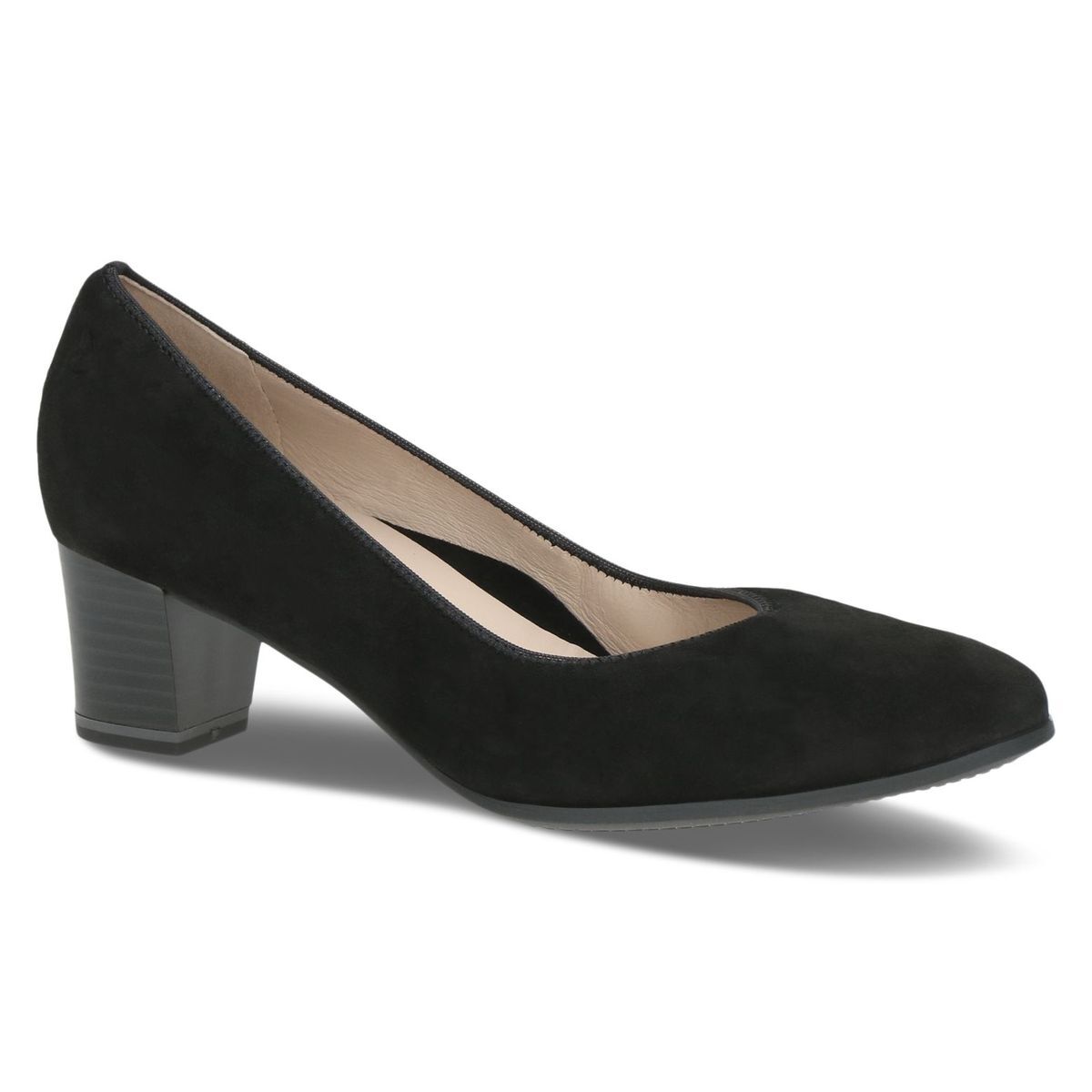 Escarpin en cuir noir suède, CAPRICE