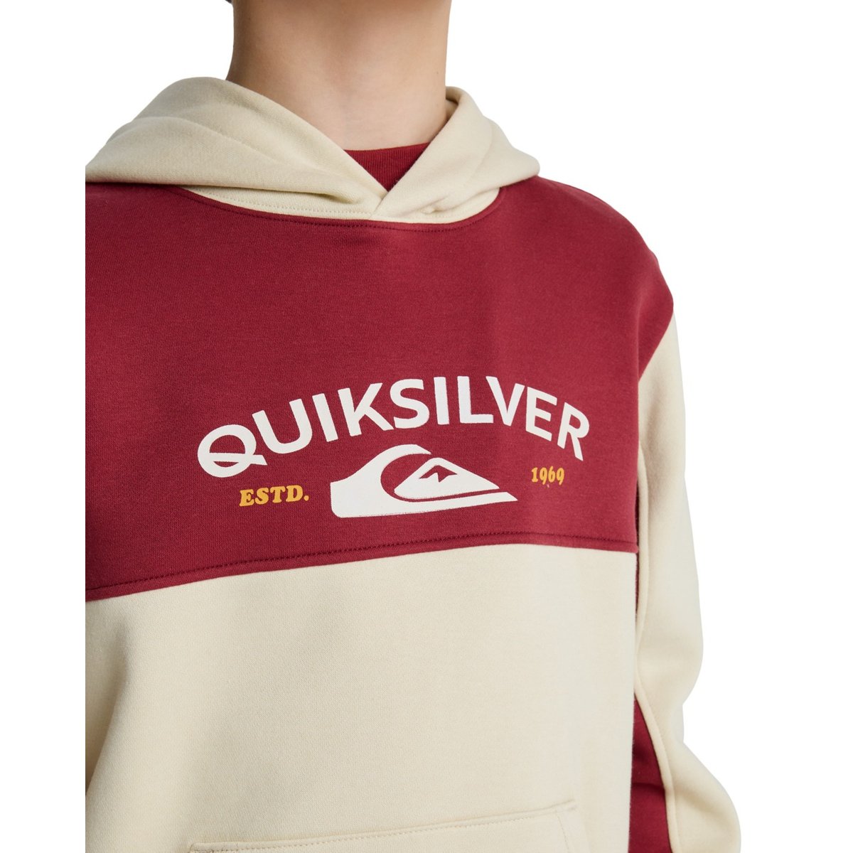 Sweat à capuche KNOWLEDGE AREA beige bone white, QUIKSILVER