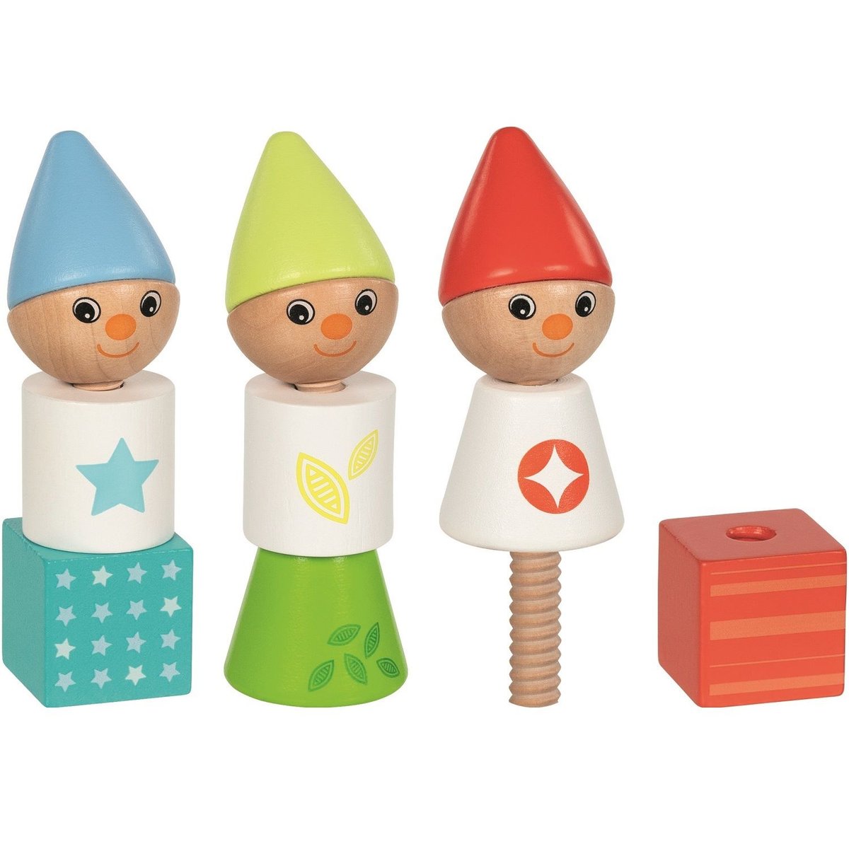 Blocs à visser Lutins beige, GOKI