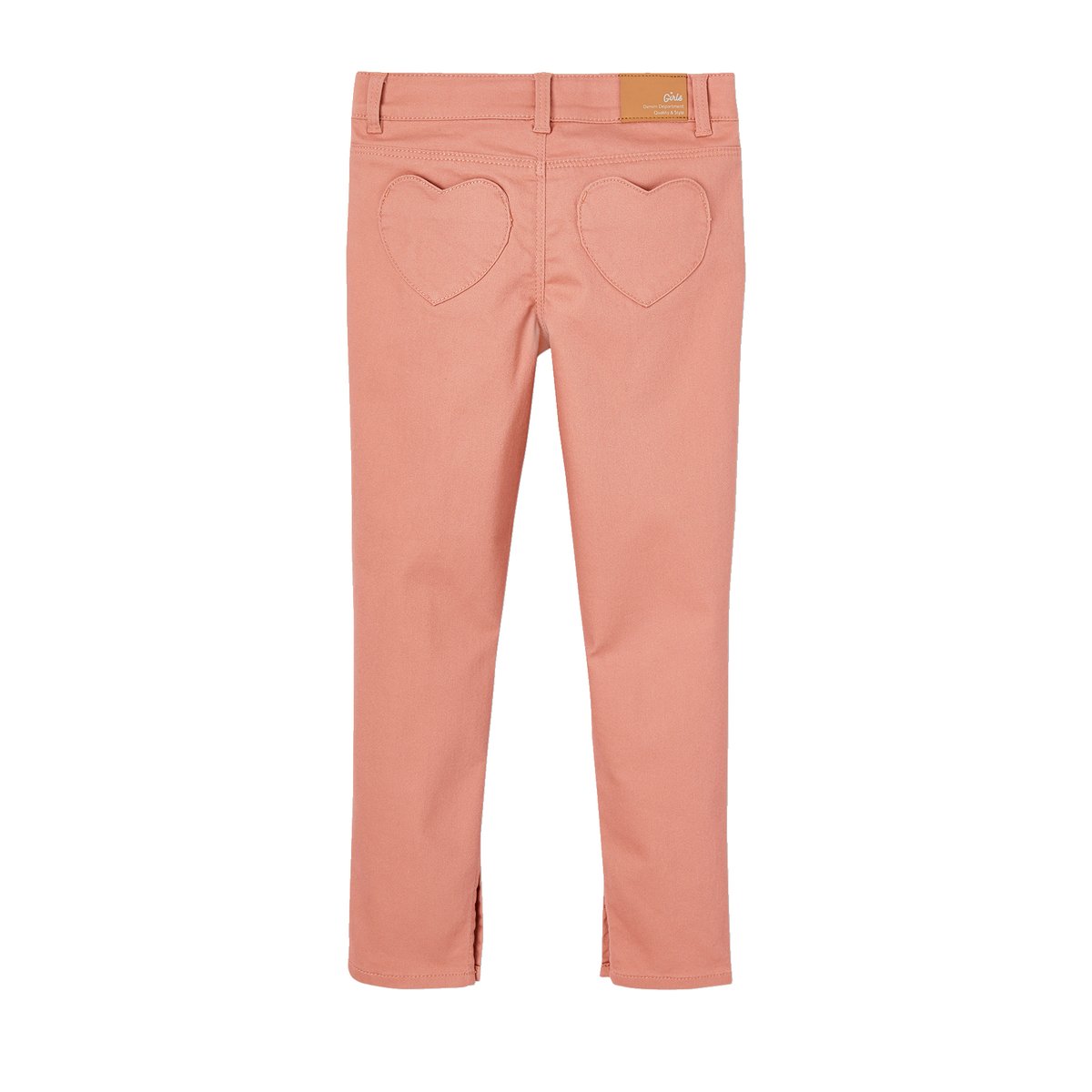 Pantalon slim indestructible poches coeurs au dos blush, VERTBAUDET