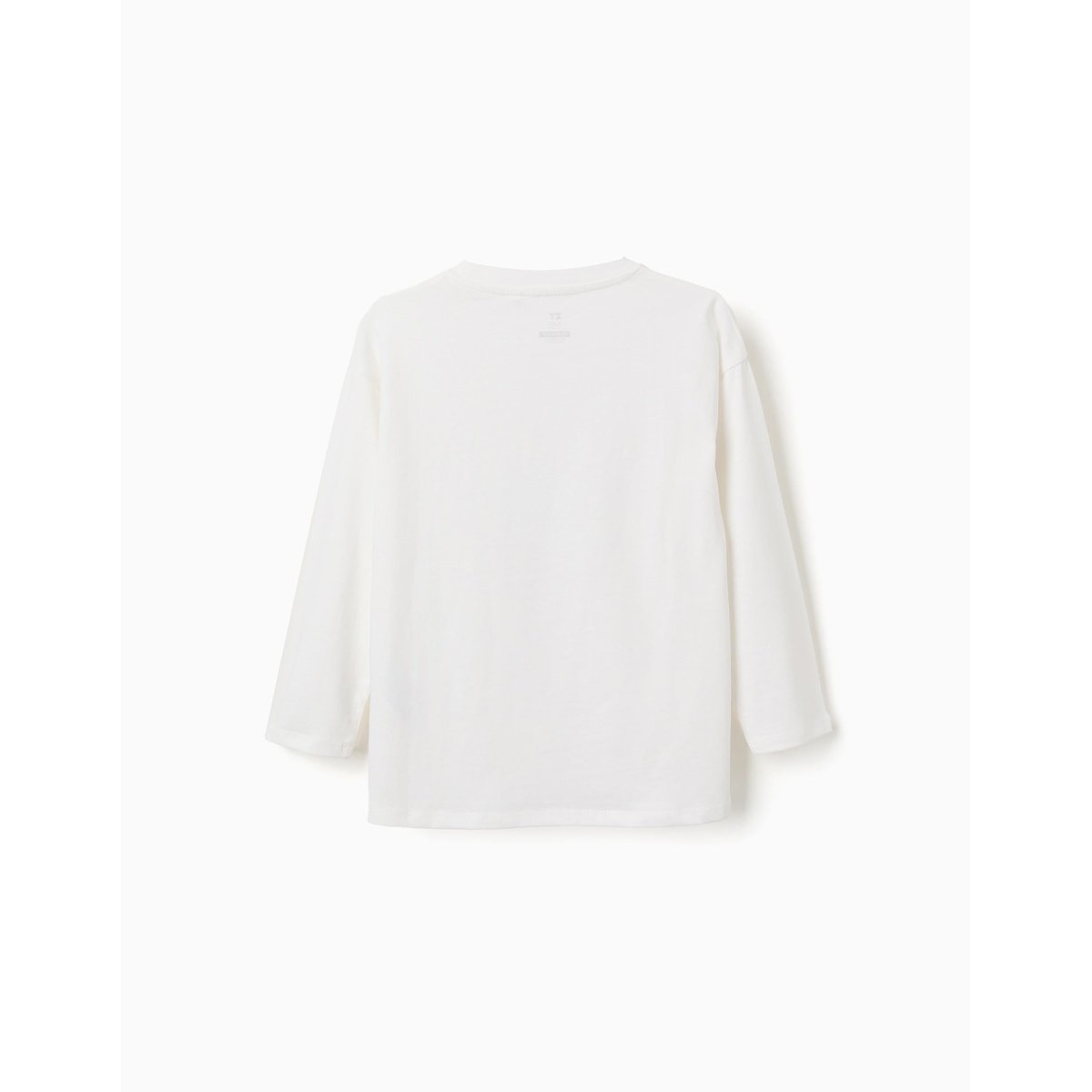 T-shirt en coton à manches longues avec imprimé Art of Looking blanc, ZIPPY