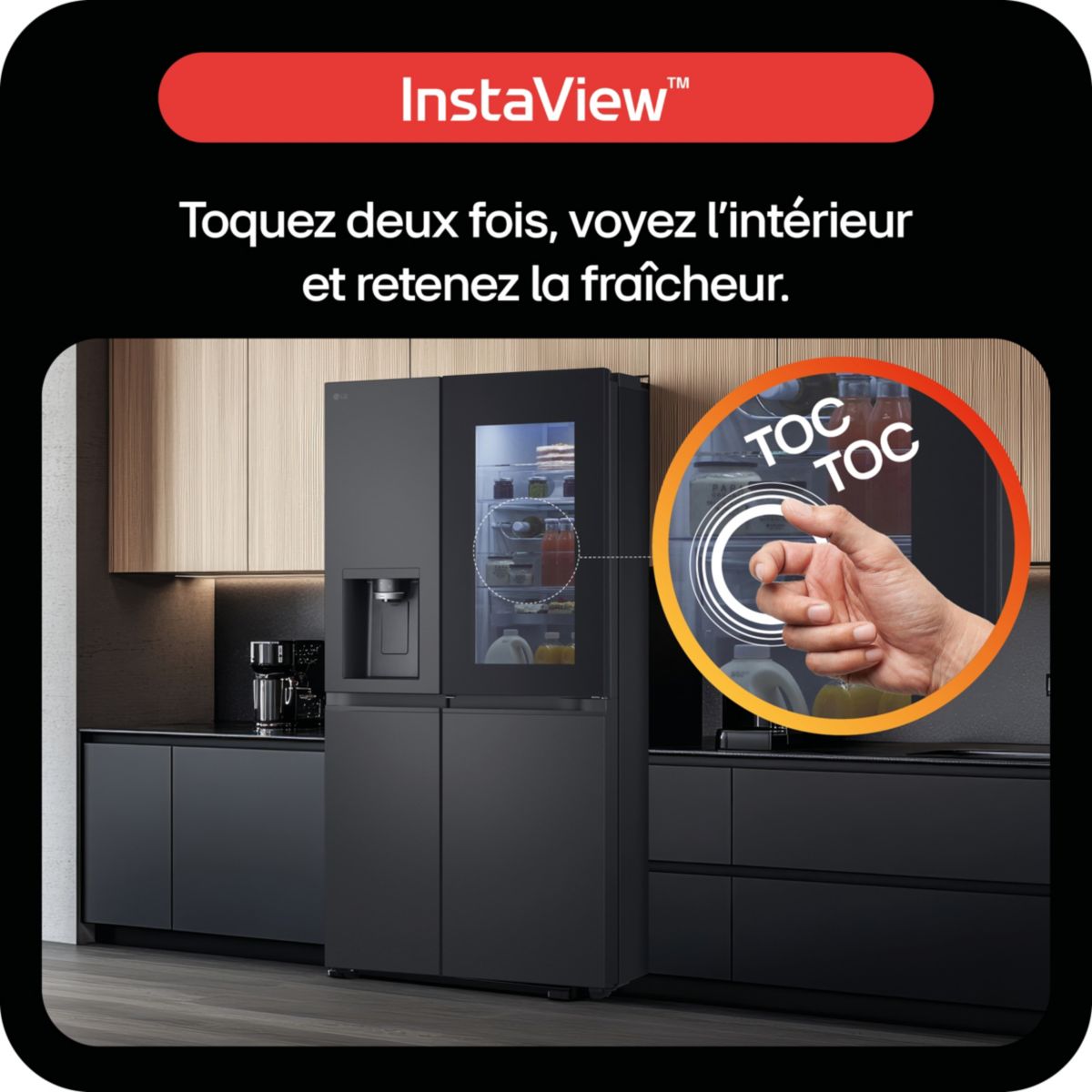 Réfrigérateur multi portes GMG860EPBE noir, LG