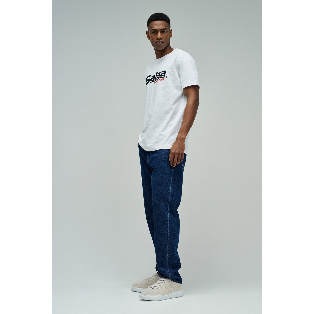 T-SHIRT AVEC BRANDING blanc, SALSA JEANS