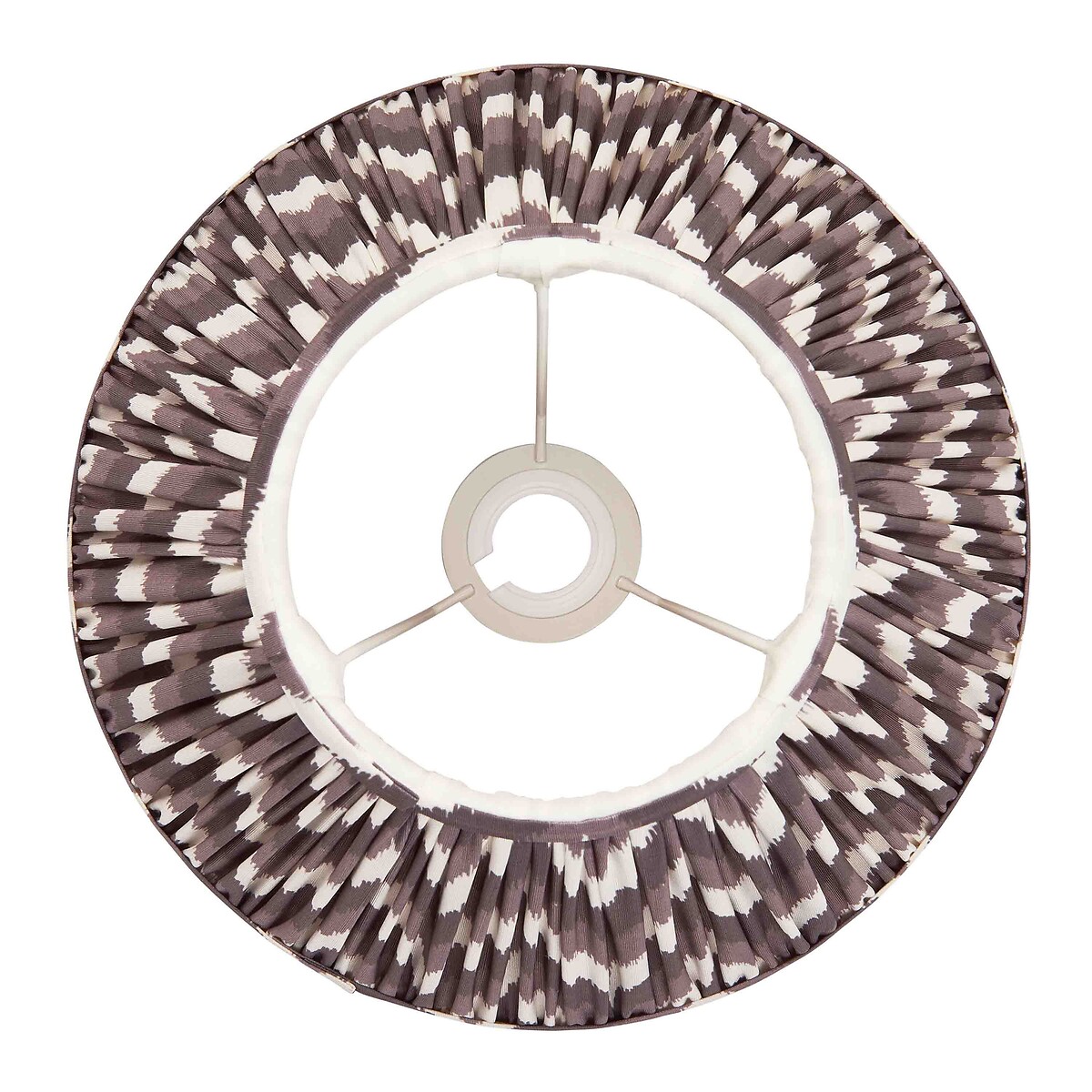 30cm Zigzag Light Shade in Pleated Fabric grey, ÉDITÉ