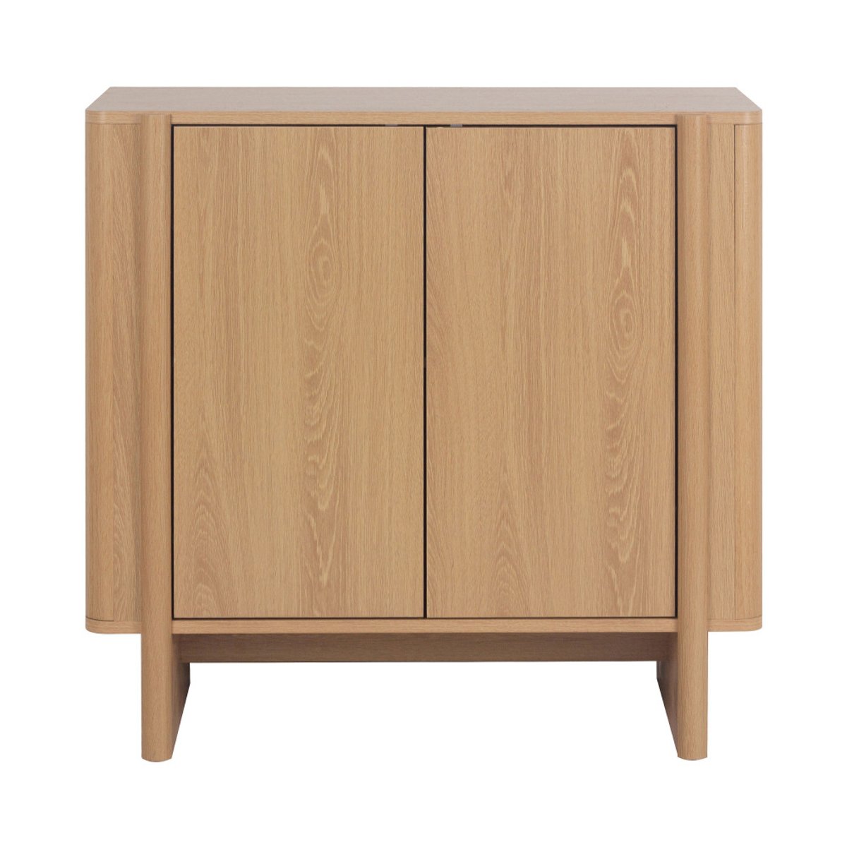 Buffet 2 portes en bois L 80 cm- OLI bois clair, DRAWER