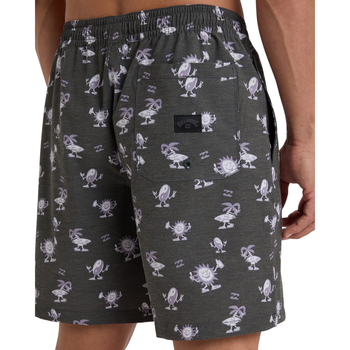Short de bain WASTED TIMES 18.5" noir raven, BILLABONG