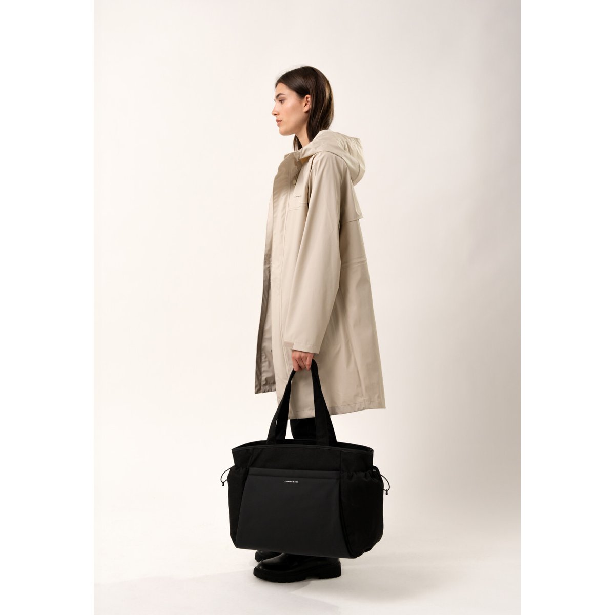 Shopper Bag HELLVI noir, KAPTEN & SON