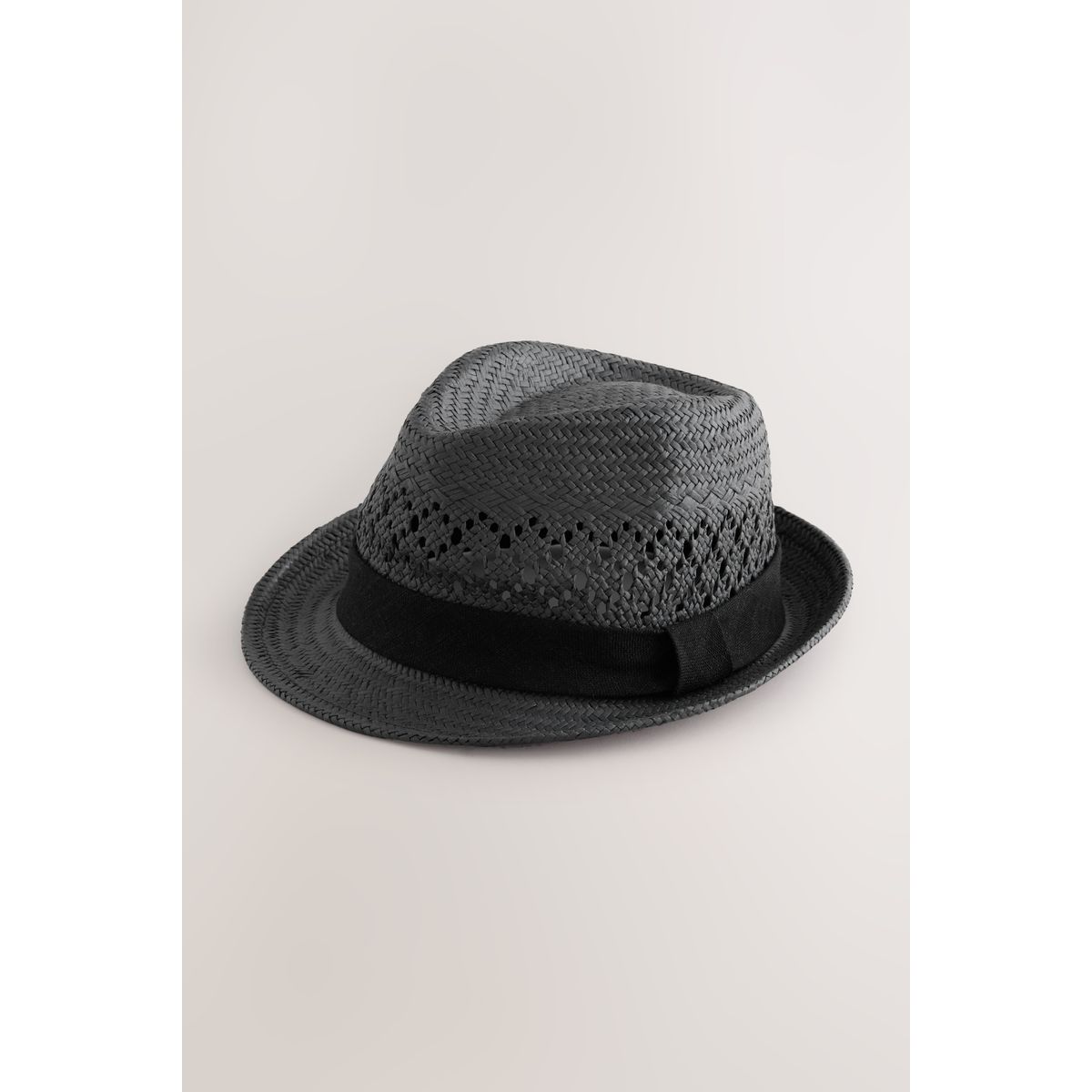 Chapeau mou tressé noir, NEXT