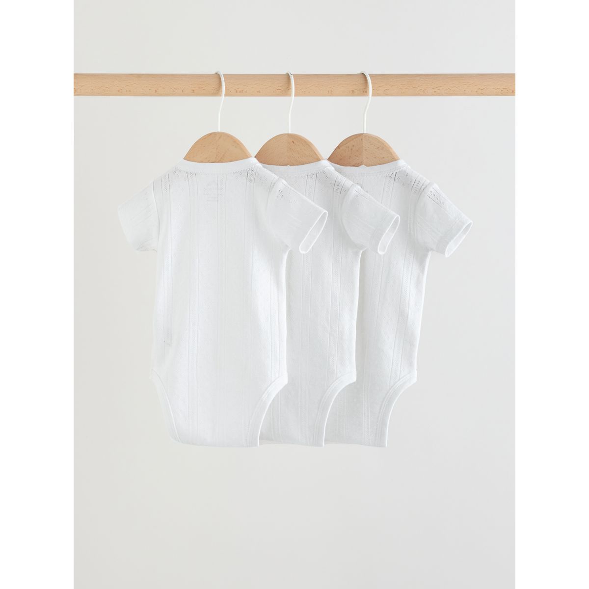 Bodies à manches longues bébé, lot de 3 blanc, NEXT