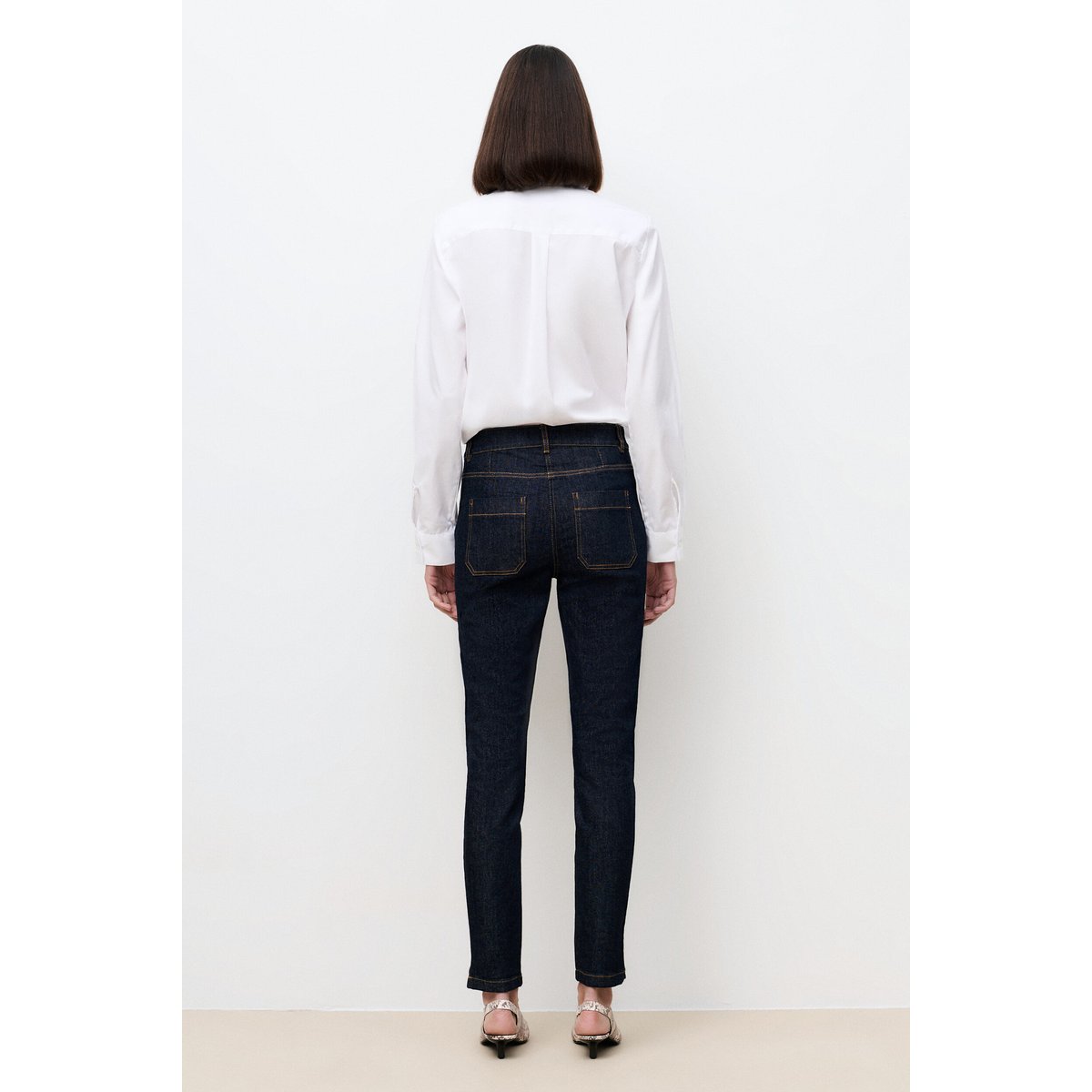 Pantalon slim élégant POMMYDENIM denim brut, CAROLL