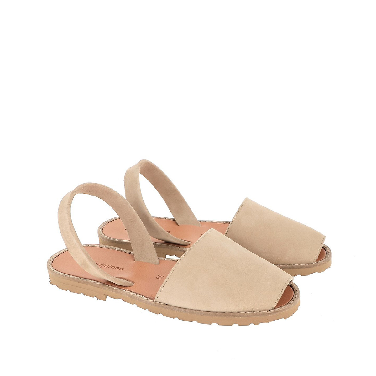 Sandales plates en daim Avarca taupe, MINORQUINES