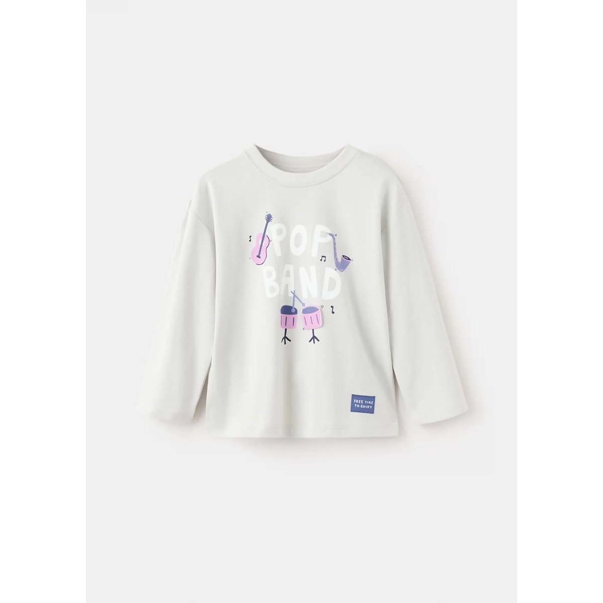 T-shirt en coton imprimé blanc, MANGO BABY