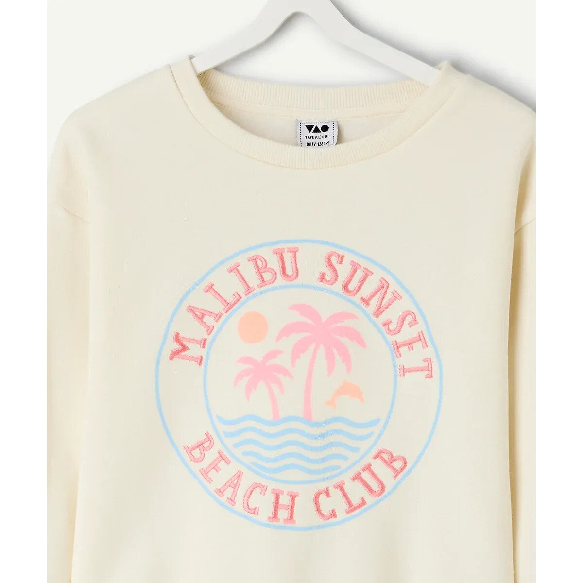 Sweat col rond blanc, TAPE A L'OEIL