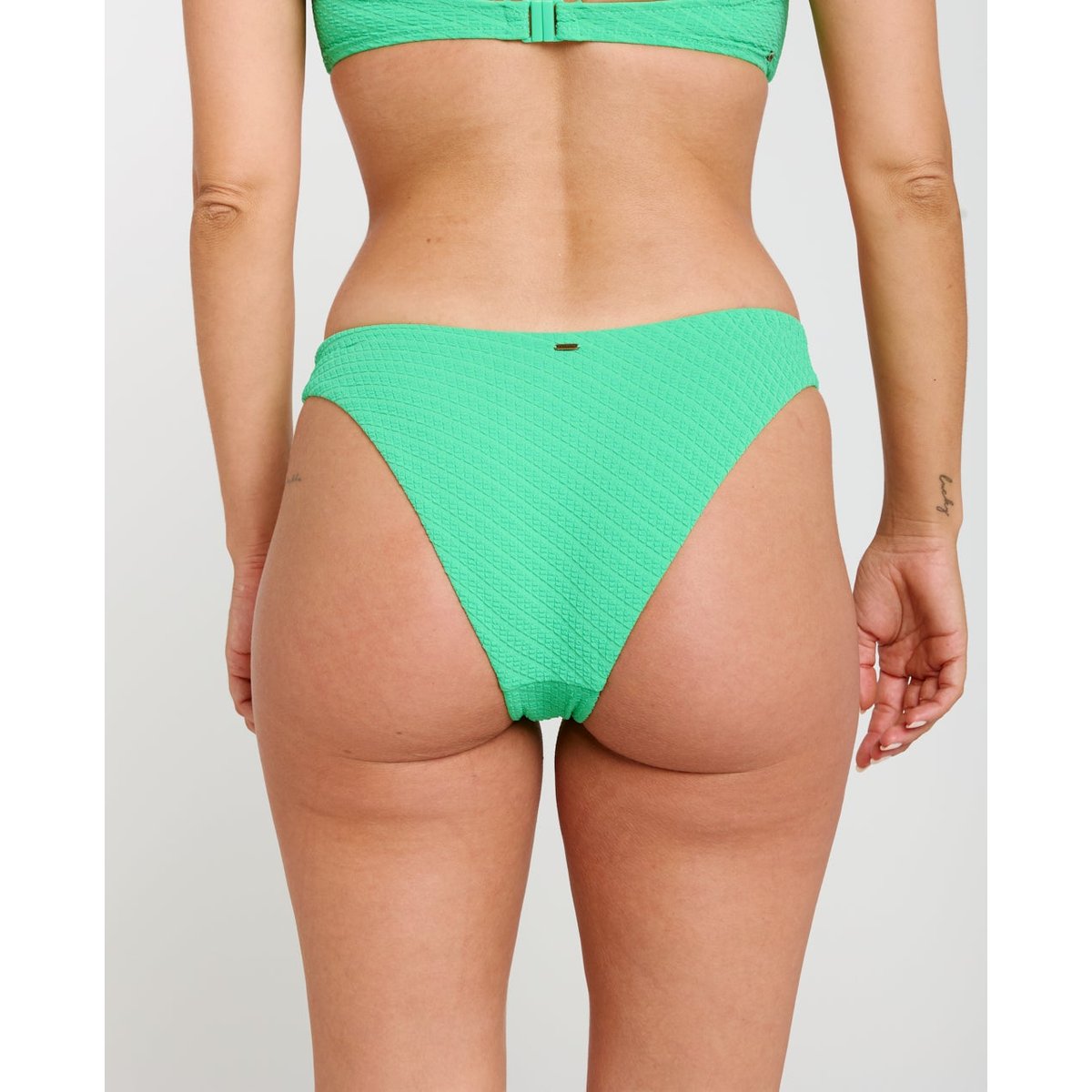 Bas de maillot de bain taille haute tanga Custom Rib vert, RIP CURL