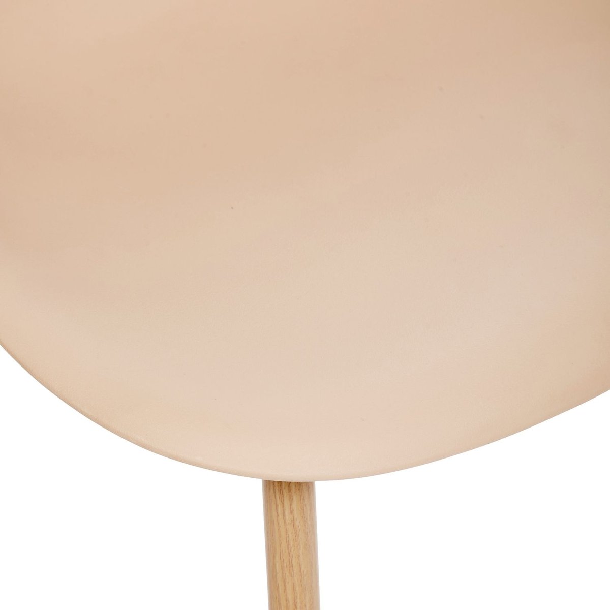 Lot de 6 chaises scandinave et pieds métal effet bois TAHO beige, TOILINUX