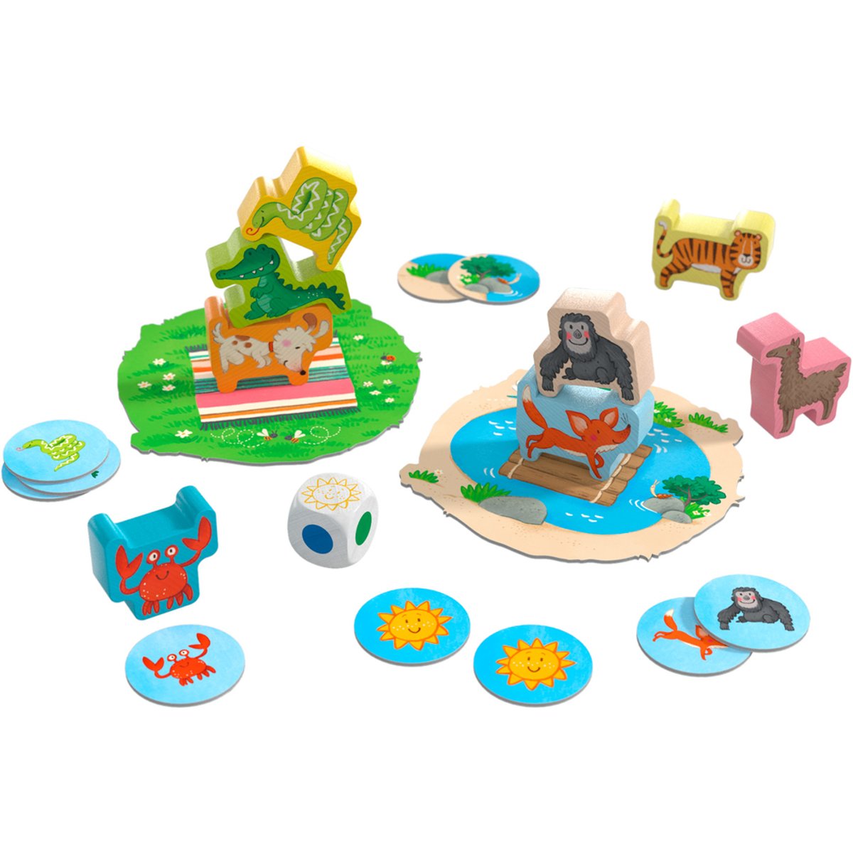 Pyramide d’animaux junior jaune, HABA