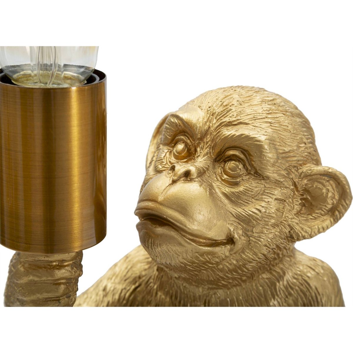 Lampe à poser singe sculpté GLAM doré, RECOLLECTION