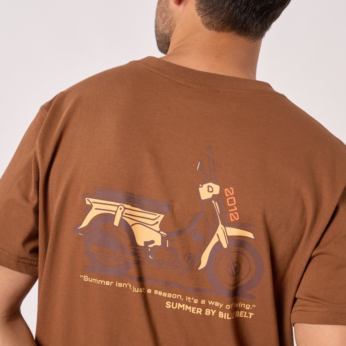 T-shirt en coton biologique ROADTRIP marron, BILLYBELT