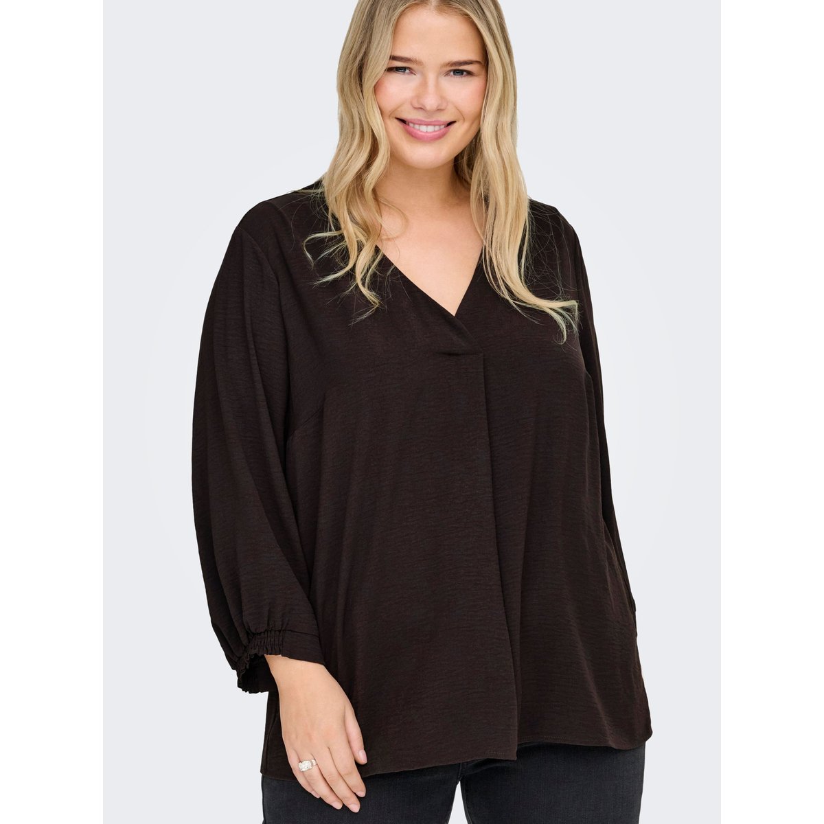Blouse black coffee 1, ONLY CARMAKOMA