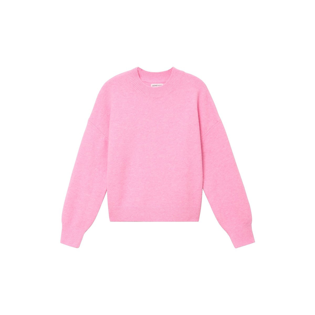 Pull col rond rose, CACHE CACHE