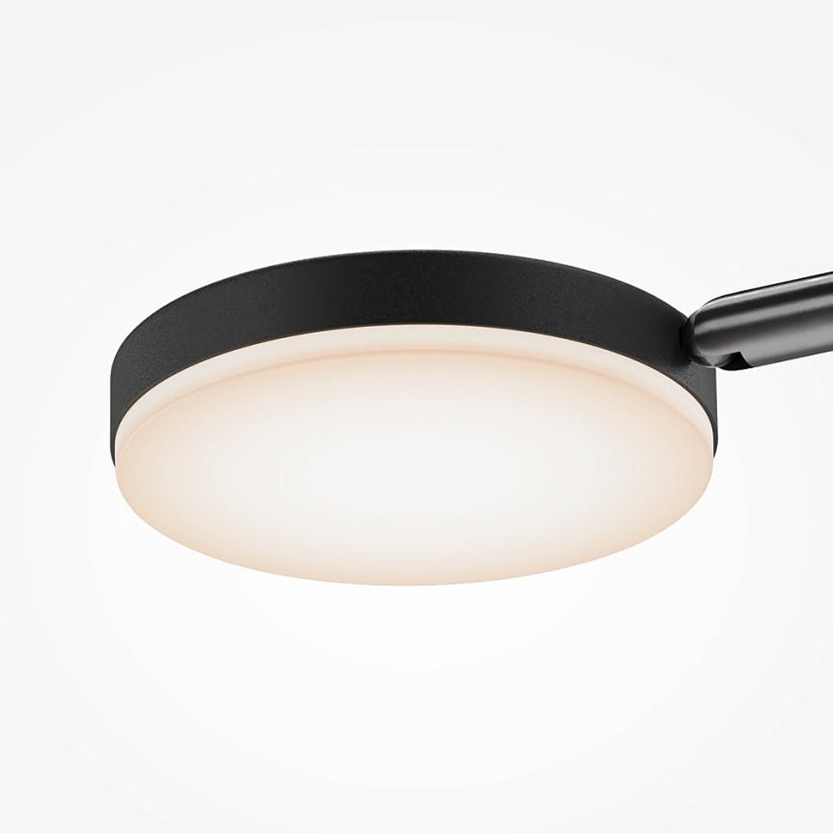 Suspension noire LED – bras articulés avec 4 ampoules OCALA noir, PIER IMPORT