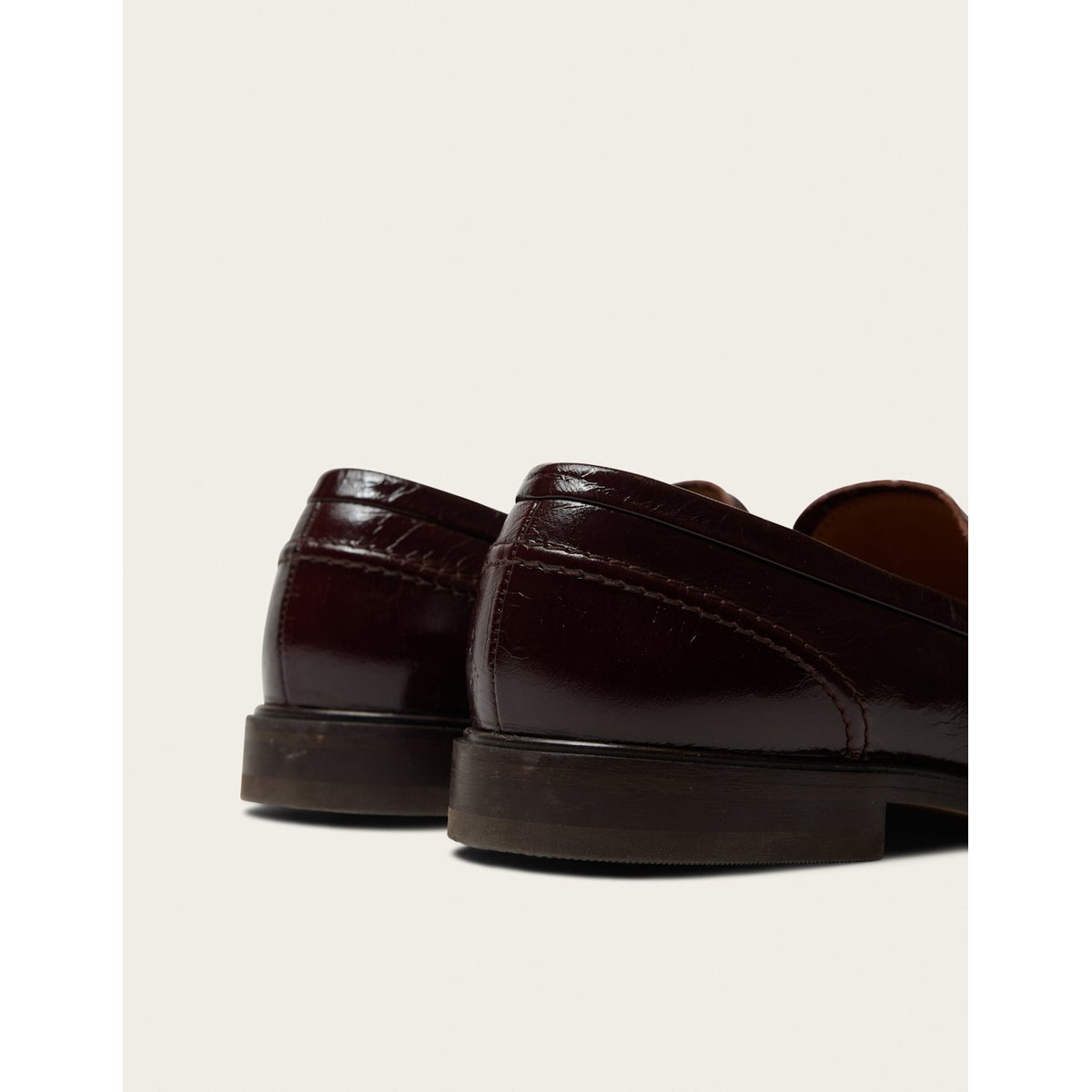Mocassins MAKO cuir plissé marron, ODAJE