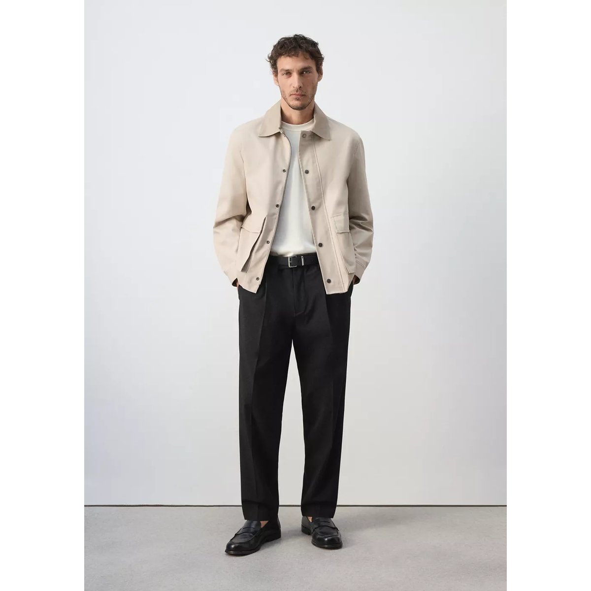 Veste imperméable à poches beige, MANGO MAN