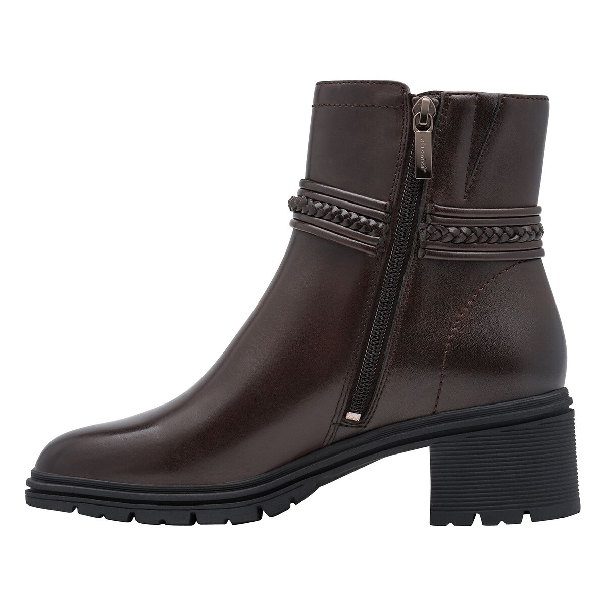Stivaletti piatti marrone scuro, TAMARIS