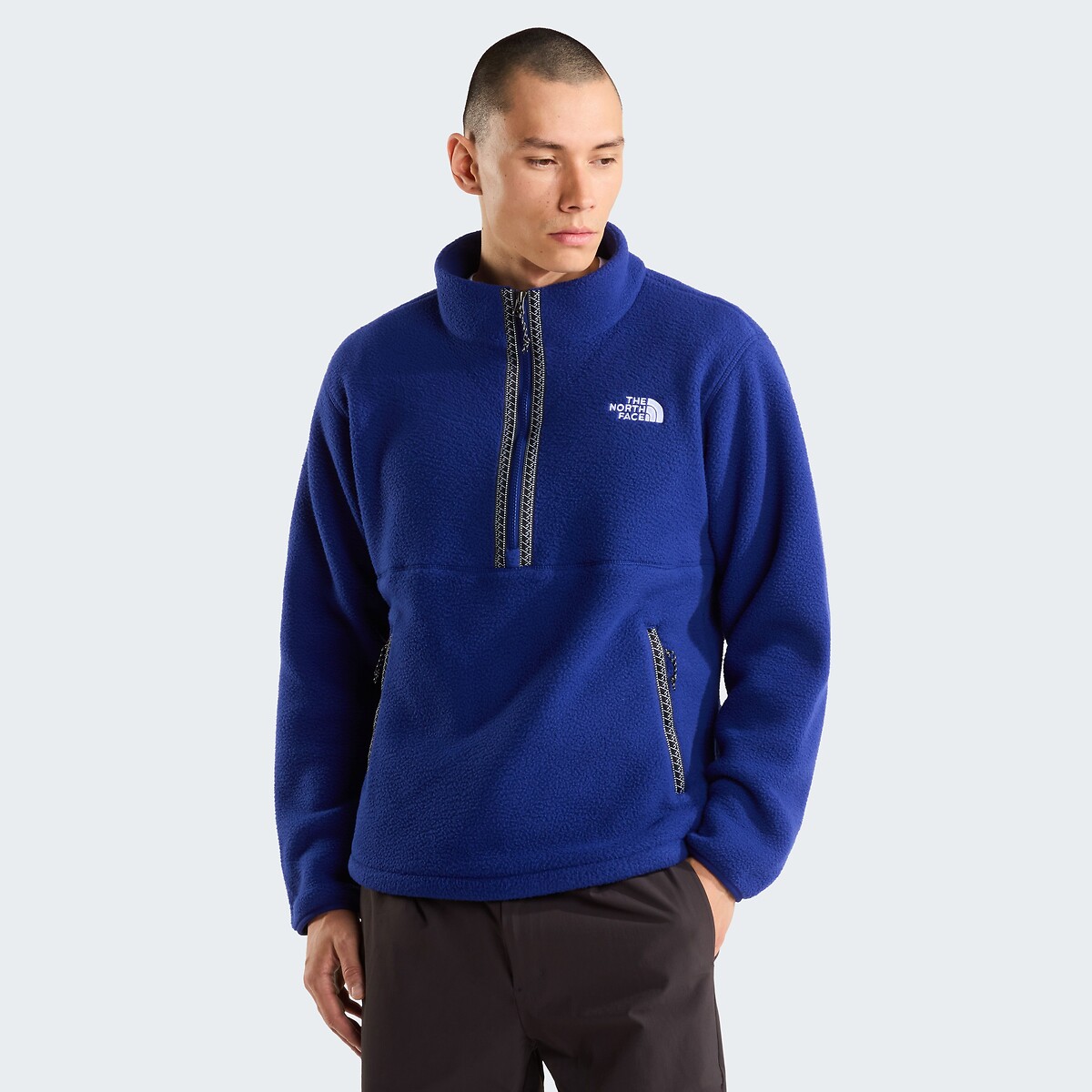 Sweat polaire demi zippé, FLEESKI bleu, THE NORTH FACE