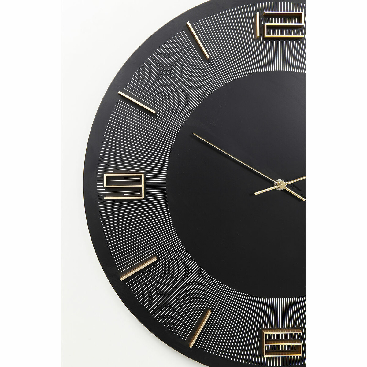 Wall Clock Leonardo Black/Gold Ø49cm black/gold-coloured, KARE DESIGN