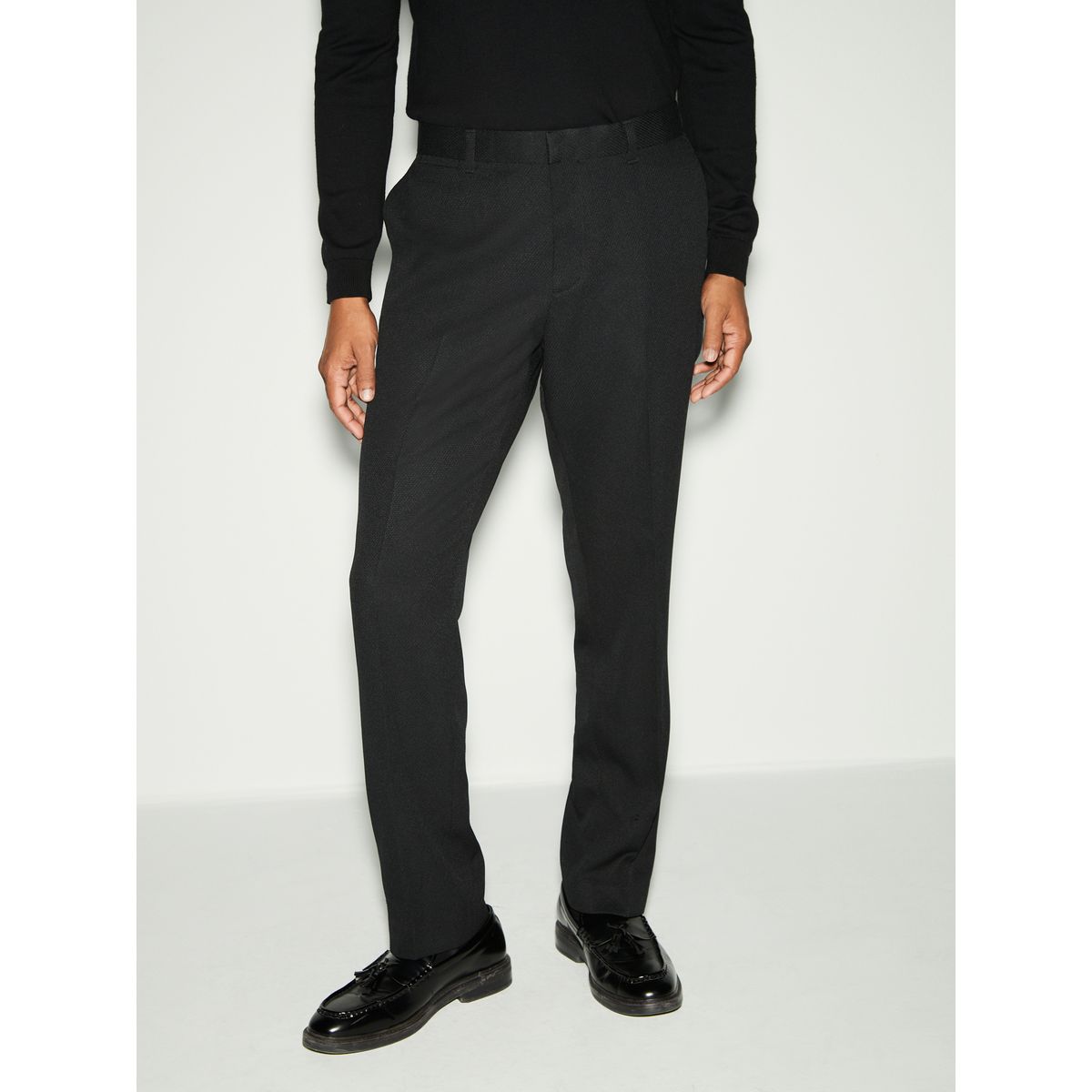Pantalon de smoking texturé avec bande noir, NEXT