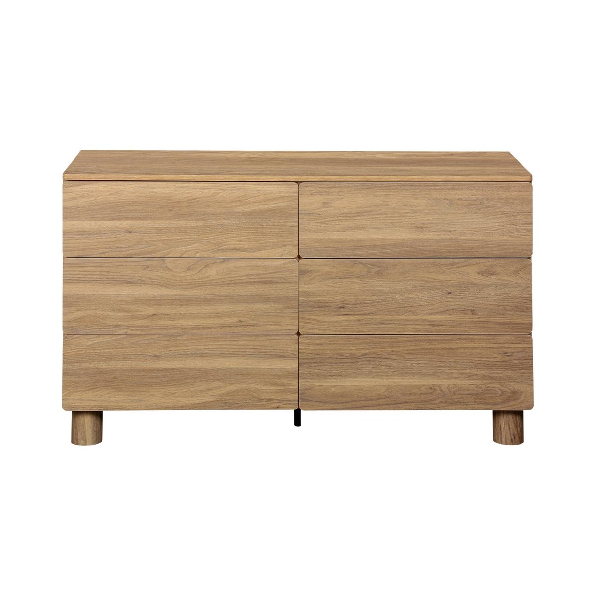Commode décor bois 6 tiroirs AYANA bois de noisetier, SWEEEK
