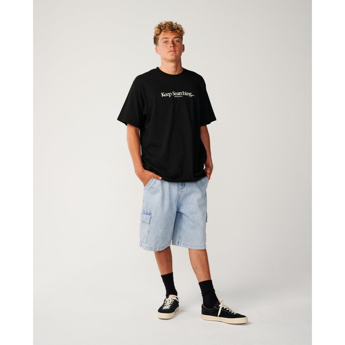 T-shirt Loose SEARCH SERIES VC Credo black, RIP CURL
