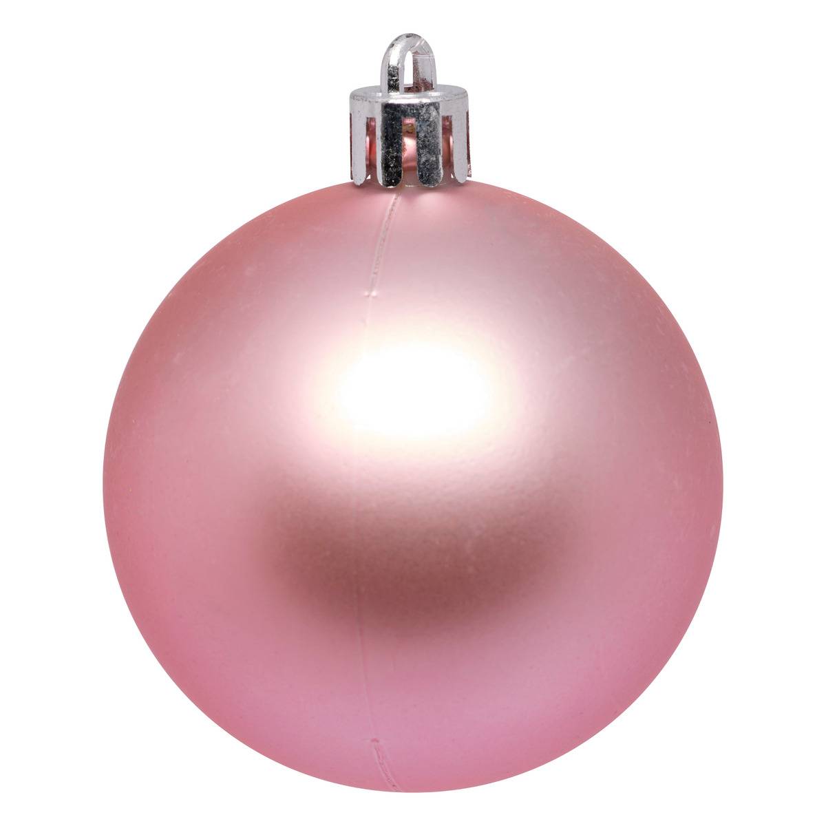 Lot de 25 boules de Noël D.6 cm JOKLI rose, ATMOSPHERA
