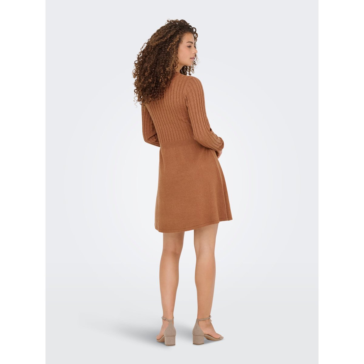 Robe en maille évasée tortoise shell, ONLY