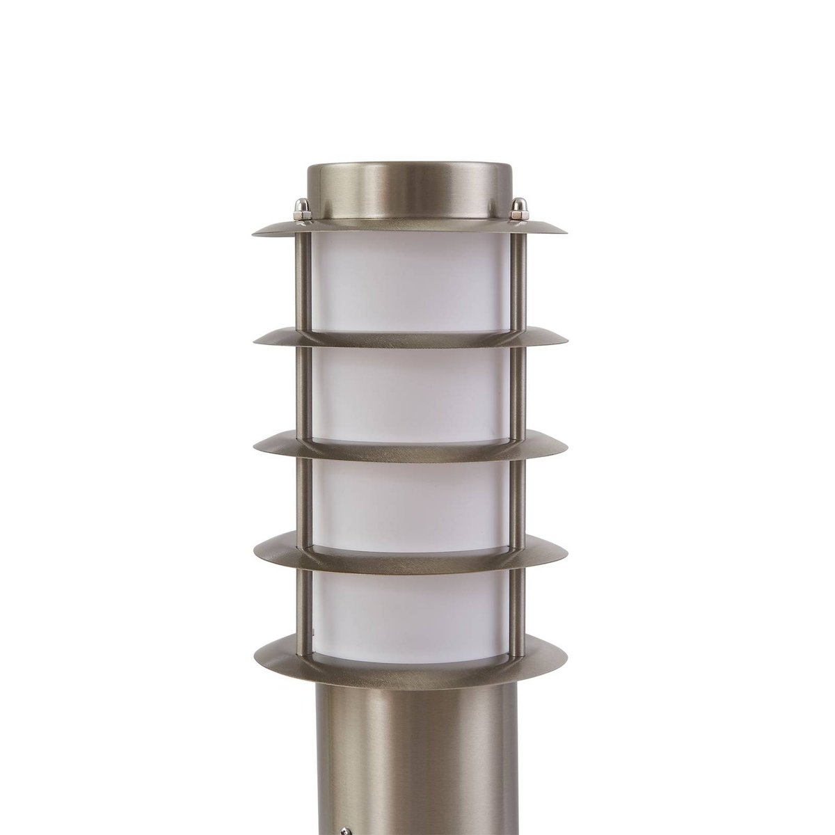 Luminaire extérieur en inox moderne, Hanja nickel, LINDBY