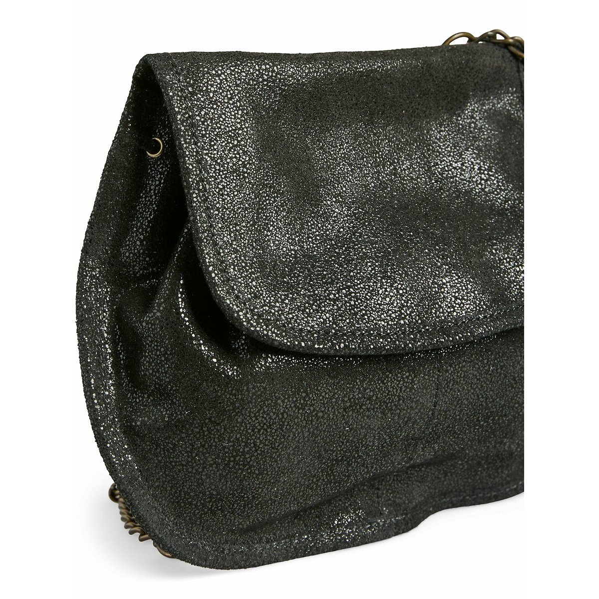 Julia Small Leather Bag black, PIECES