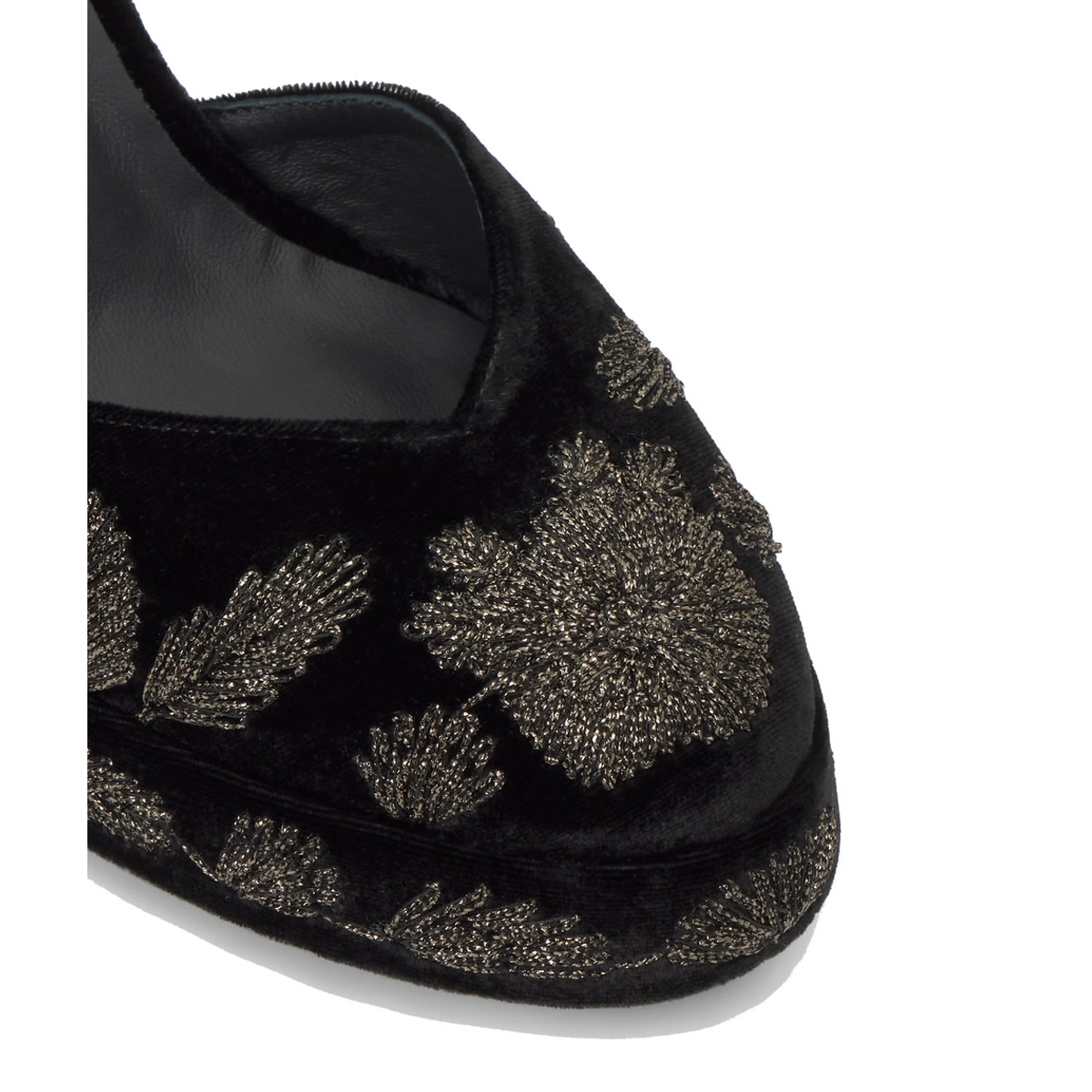 Escarpins à talon bloc brodés VIRGO noir, CASTANER