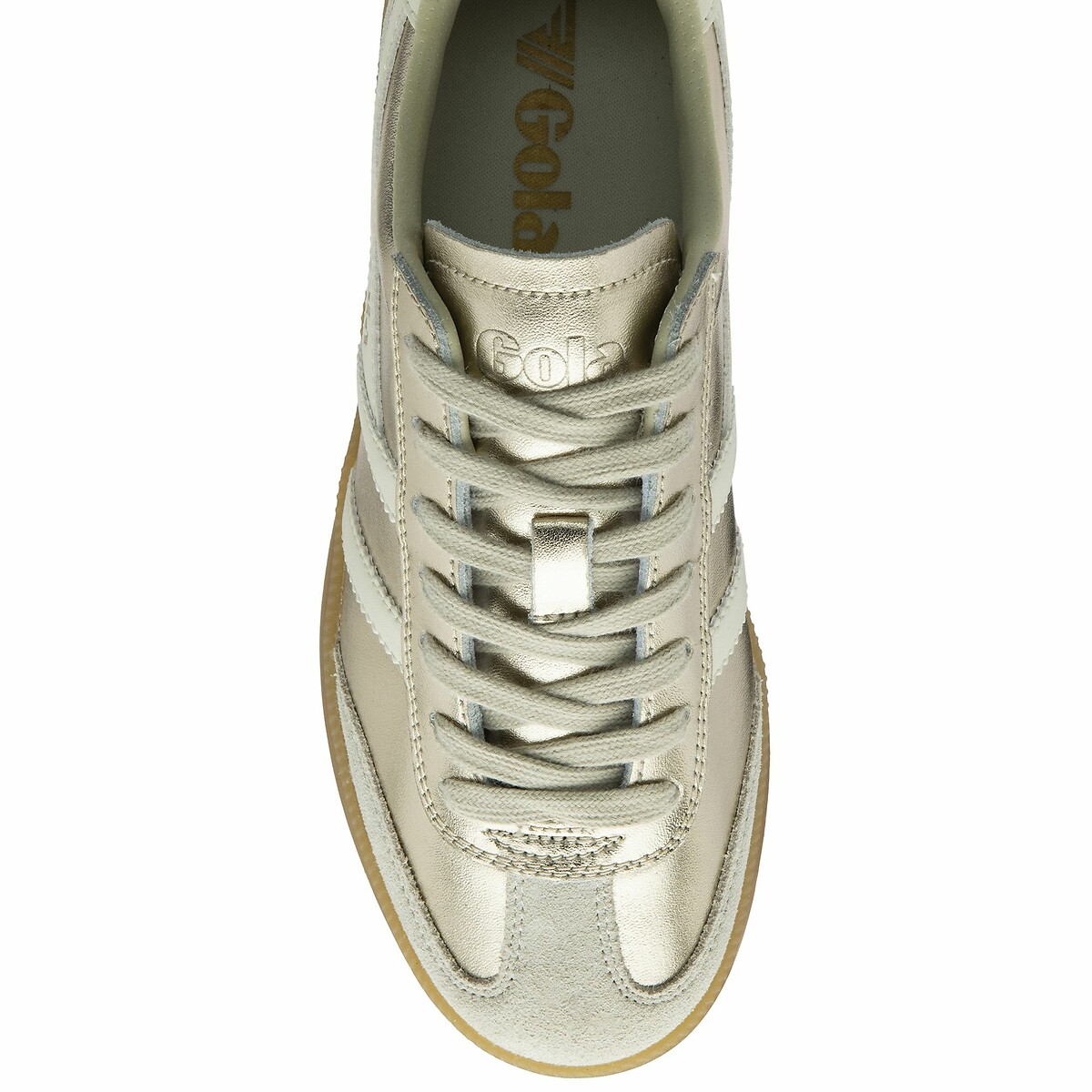 Baskets Viper Metallic or/blanc, GOLA