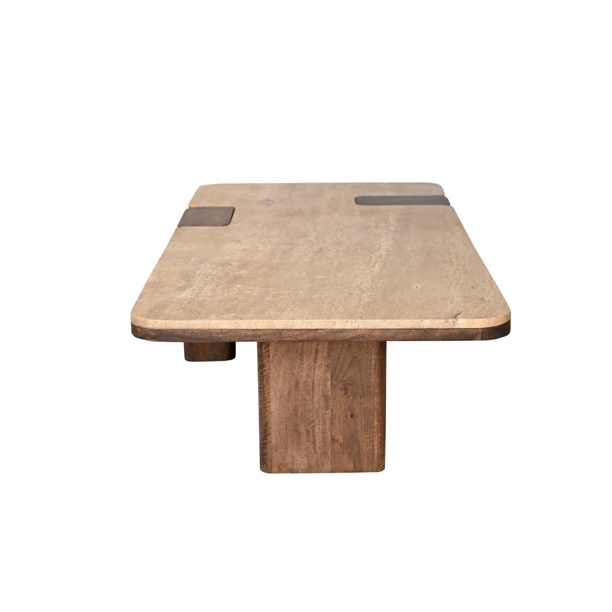Table basse en bois de manguier CAROLA bois foncé, MADE IN MEUBLES