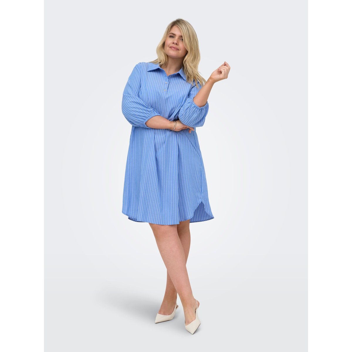 Robe Chemise bleue - riviera 1, ONLY CARMAKOMA