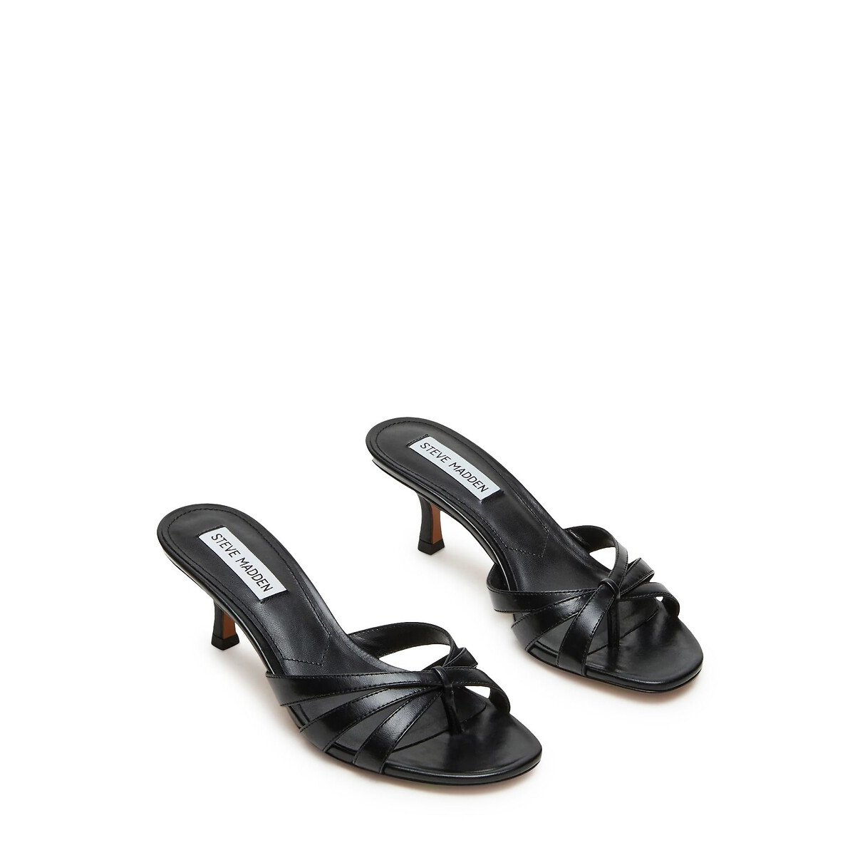 Leren muiltjes met teenstuk Cary zwart, STEVE MADDEN