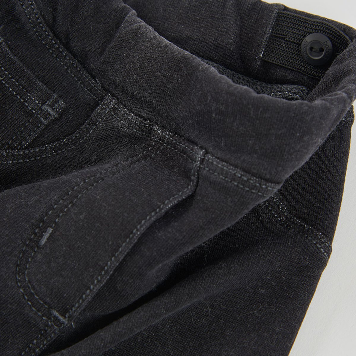 Pantalon molleton denim fille noir, BOBOLI