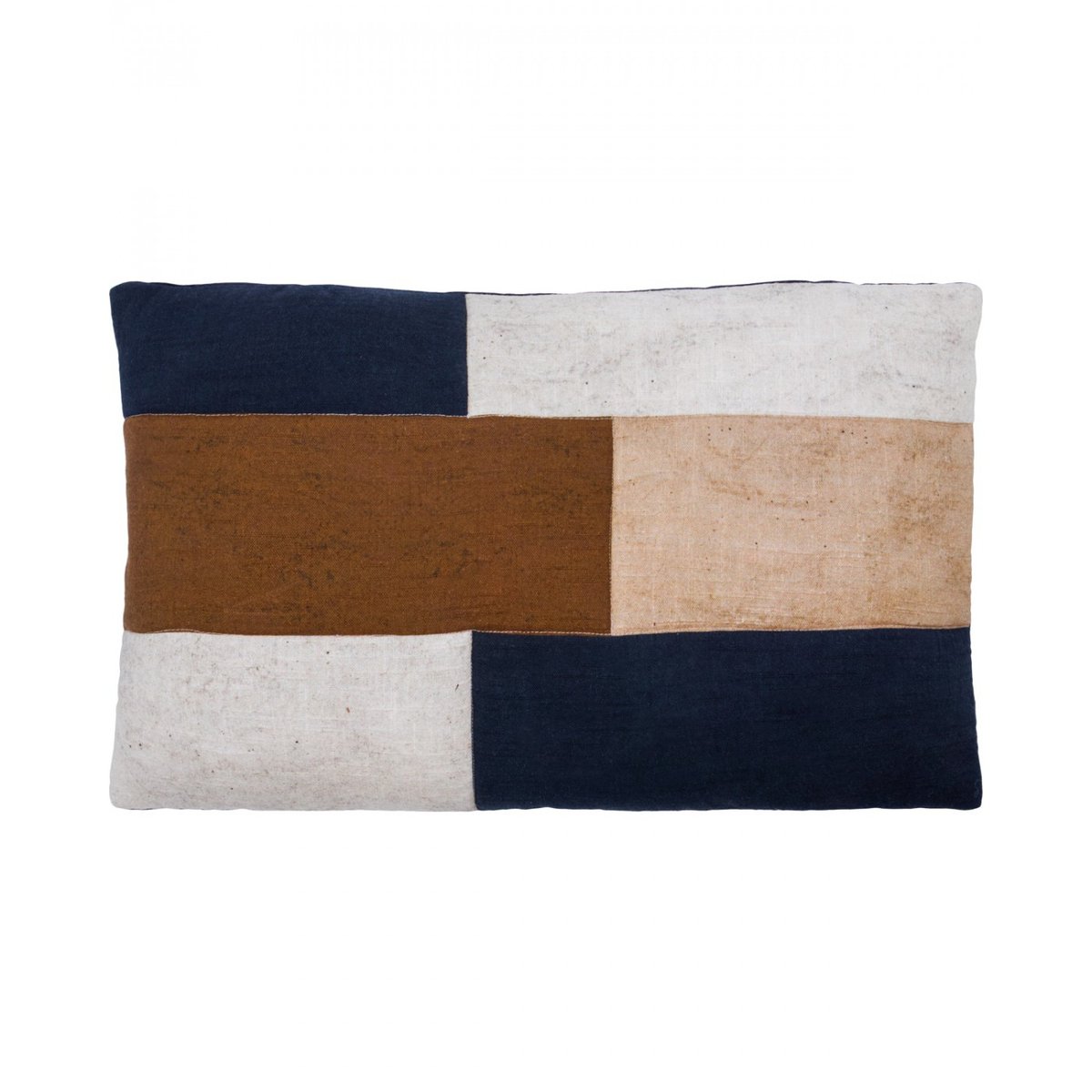 Housse de coussin en coton Patch 30x50 cm noir, sable, marron, HOUSE DOCTOR