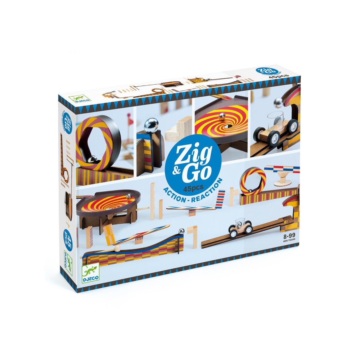 Zig & Go - Wroom - 45 pcs couleur unique, DJECO