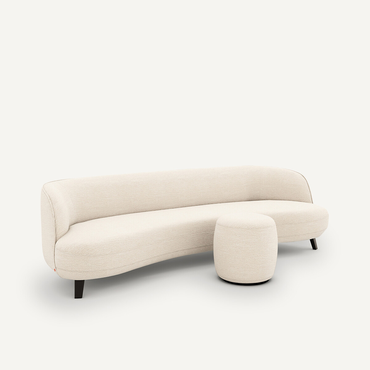 5-Sitzer-Sofa, aus recycelter Chenille, Rosebury kreide, AM.PM X EMMANUEL GALLINA